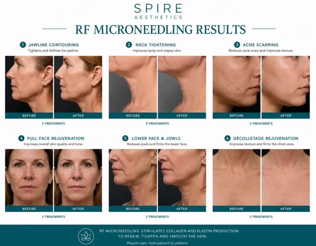 RF Microneedling Skin tightening Rayleigh results