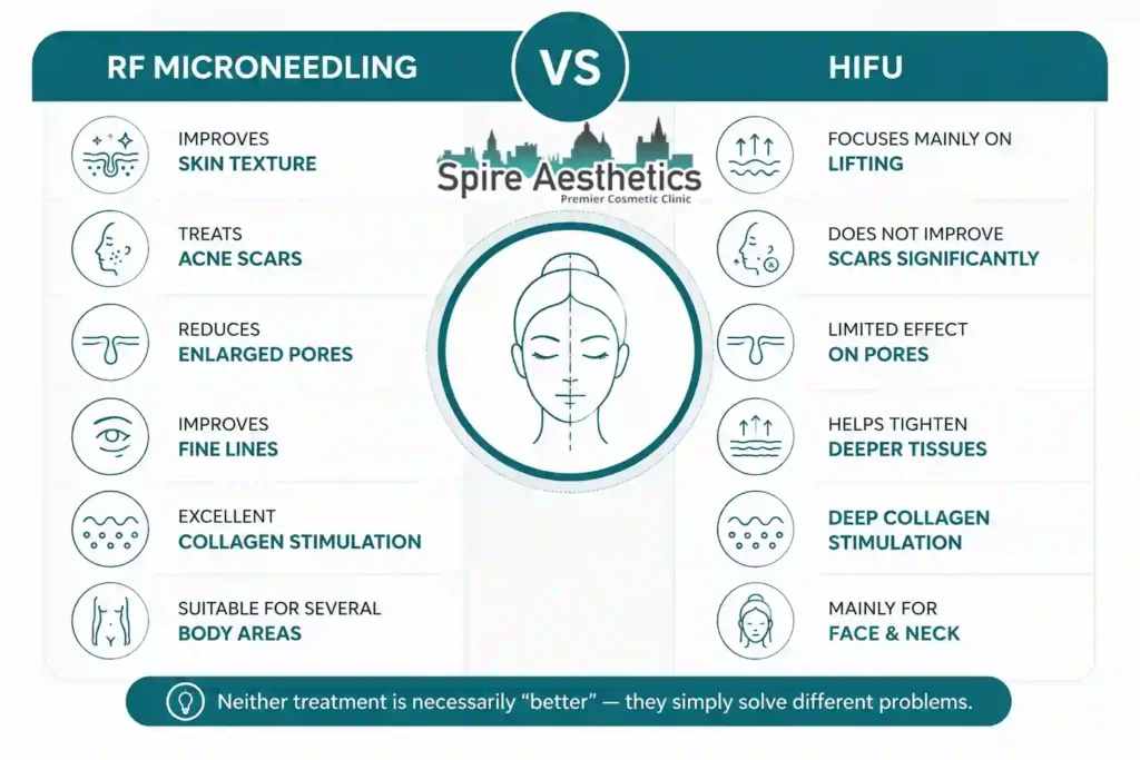 RF Microneedling vs HIFU: Which Treatment Gives Better Results Rayleigh?